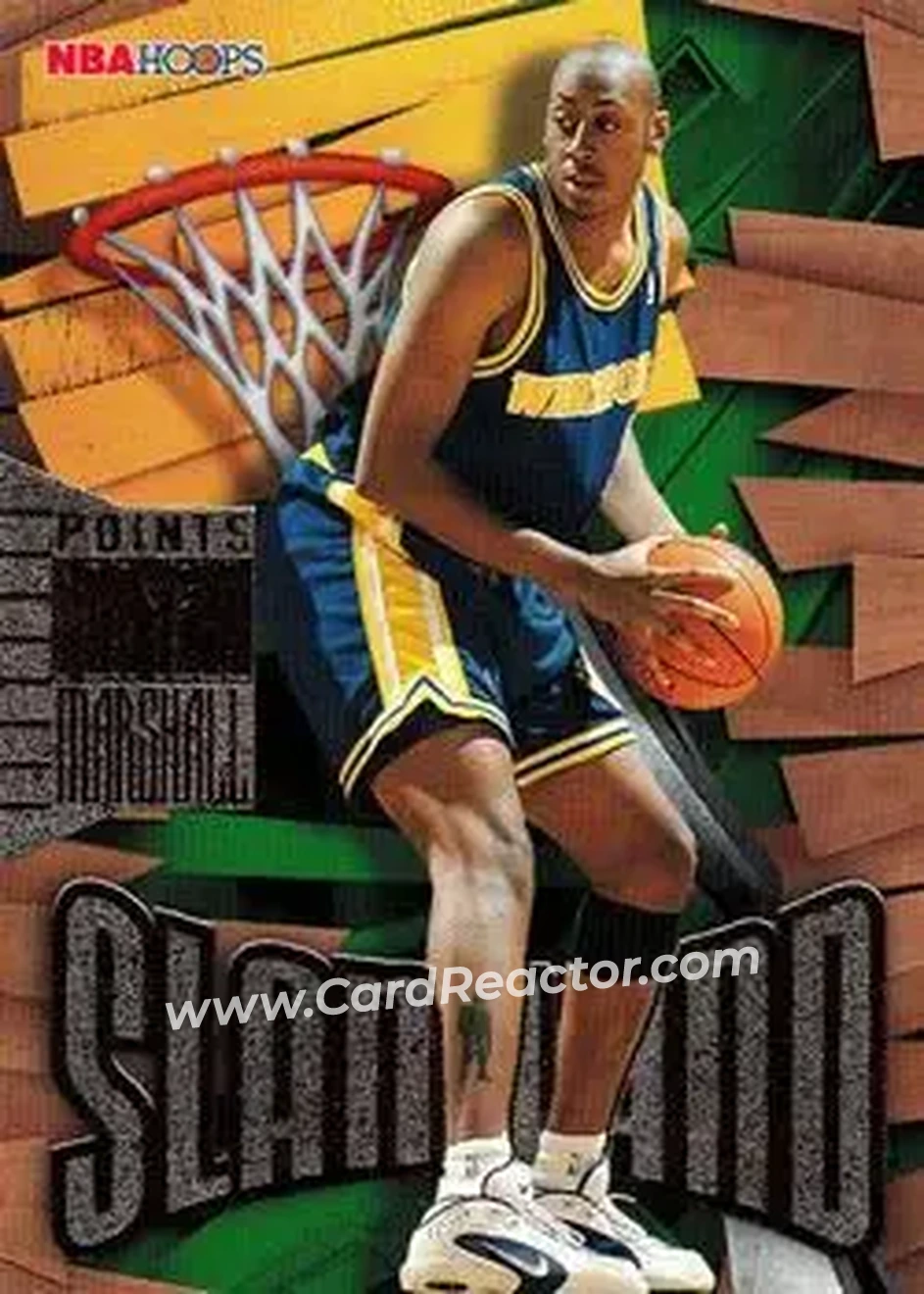 1995-96 Hoops - Slamland #SL16 - Donyell Marshall - Golden State Warriors - Front