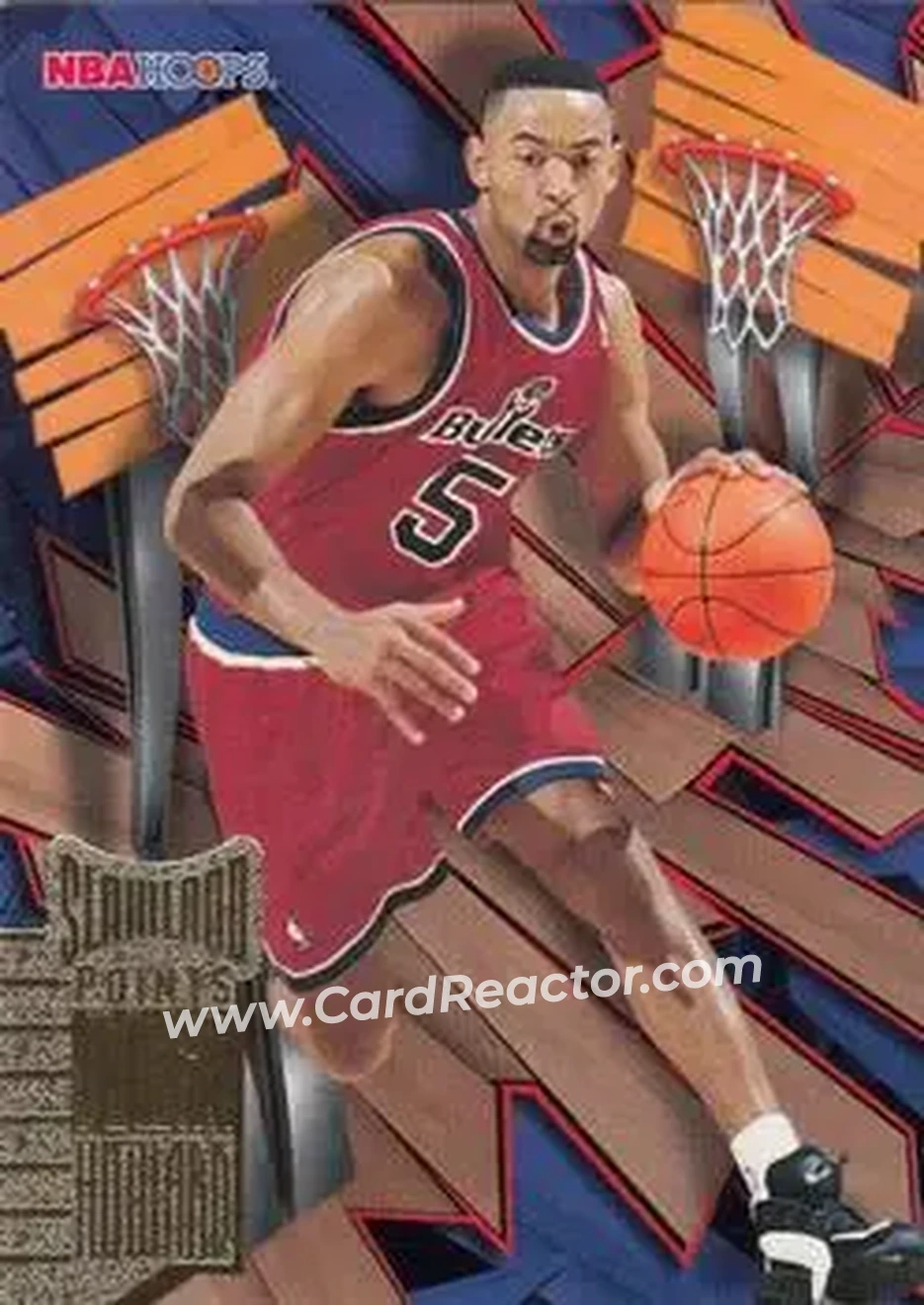 1995-96 Hoops - Slamland #SL49 - Juwan Howard - Washington Bullets - Front