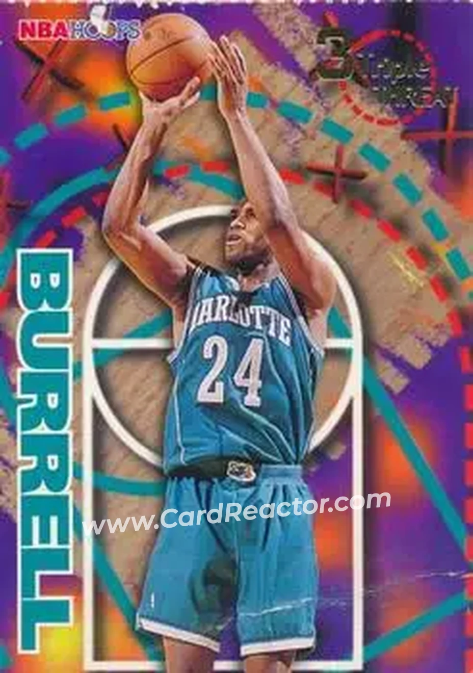 1995-96 Hoops - Series 1 Promo Singles #NNO - Scott Burrell - Charlotte Hornets - Front