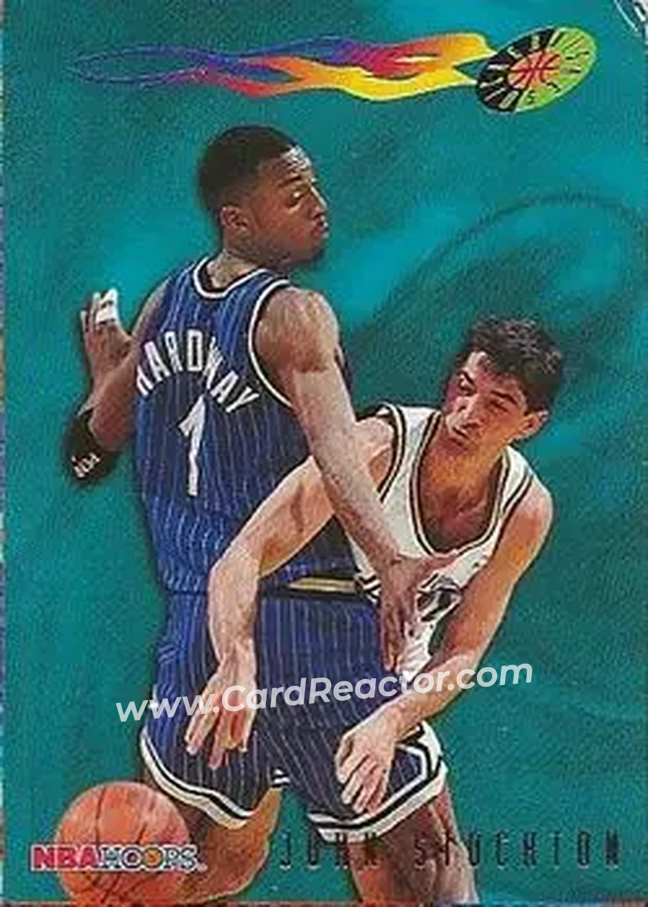 1995-96 Hoops - Series 2 Promo Singles #NNO - John Stockton - Utah Jazz - Front