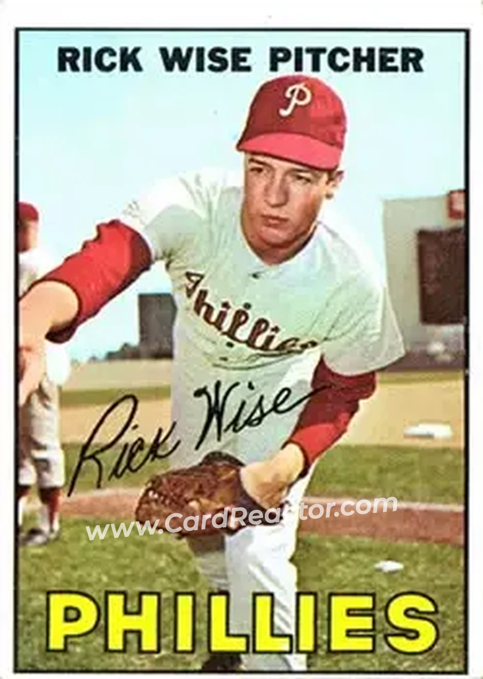 1967 Topps #37 - Rick Wise - Philadelphia Phillies - Front