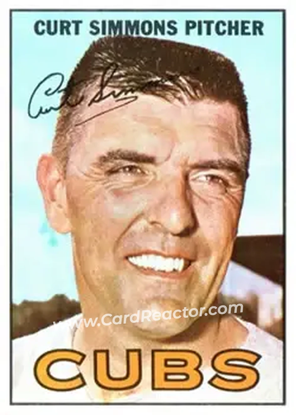 1967 Topps #39 - Curt Simmons - Chicago Cubs - Front
