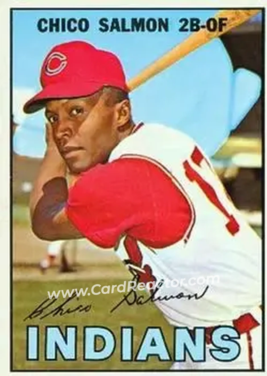 1967 Topps #43 - Chico Salmon - Cleveland Indians - Front