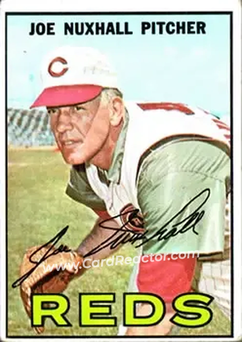 1967 Topps #44 - Joe Nuxhall - Cincinnati Reds - Front