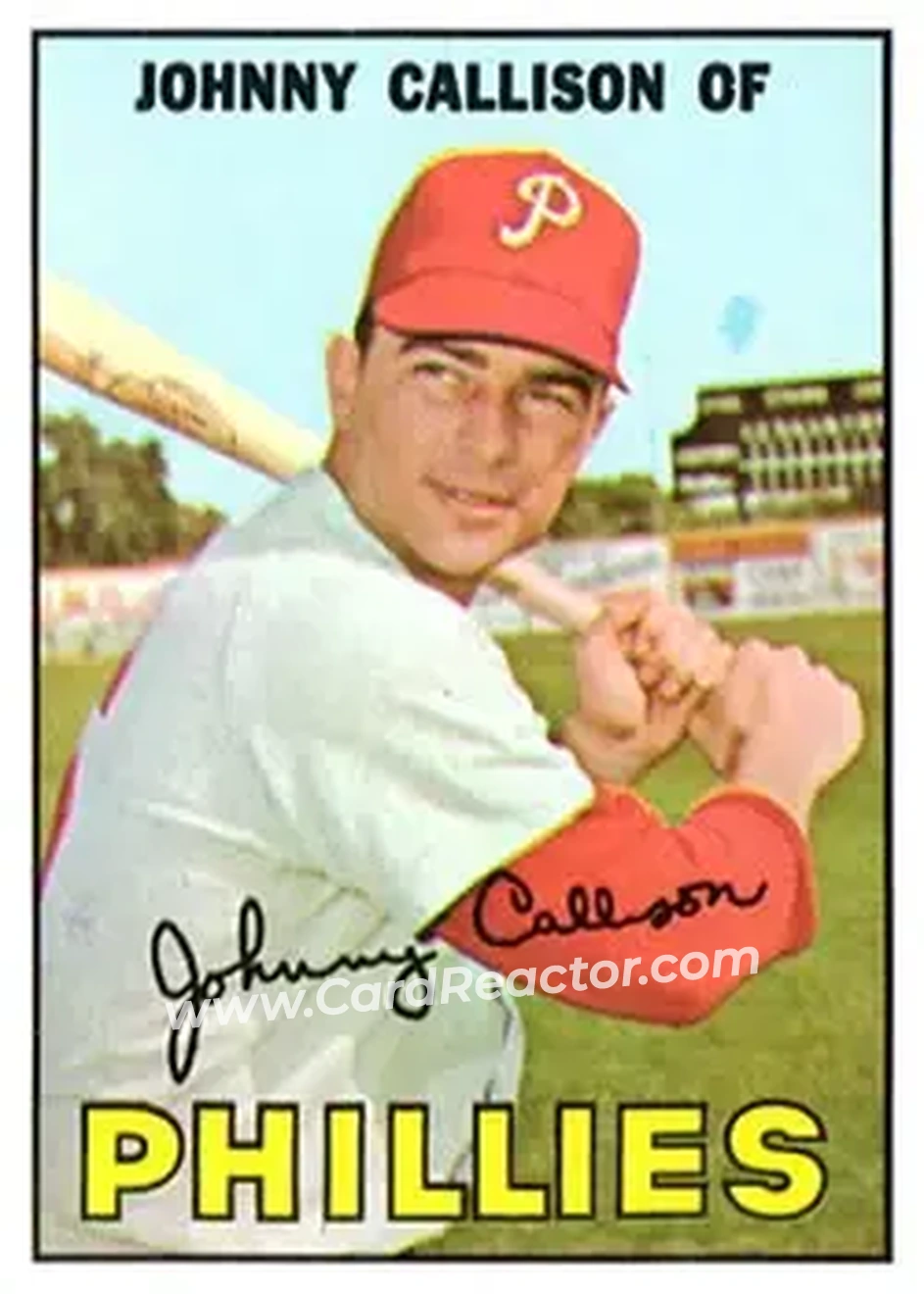 1967 Topps #85 - Johnny Callison - Philadelphia Phillies - Front 1967 Topps #85 - Johnny Callison - Philadelphia Phillies - Front