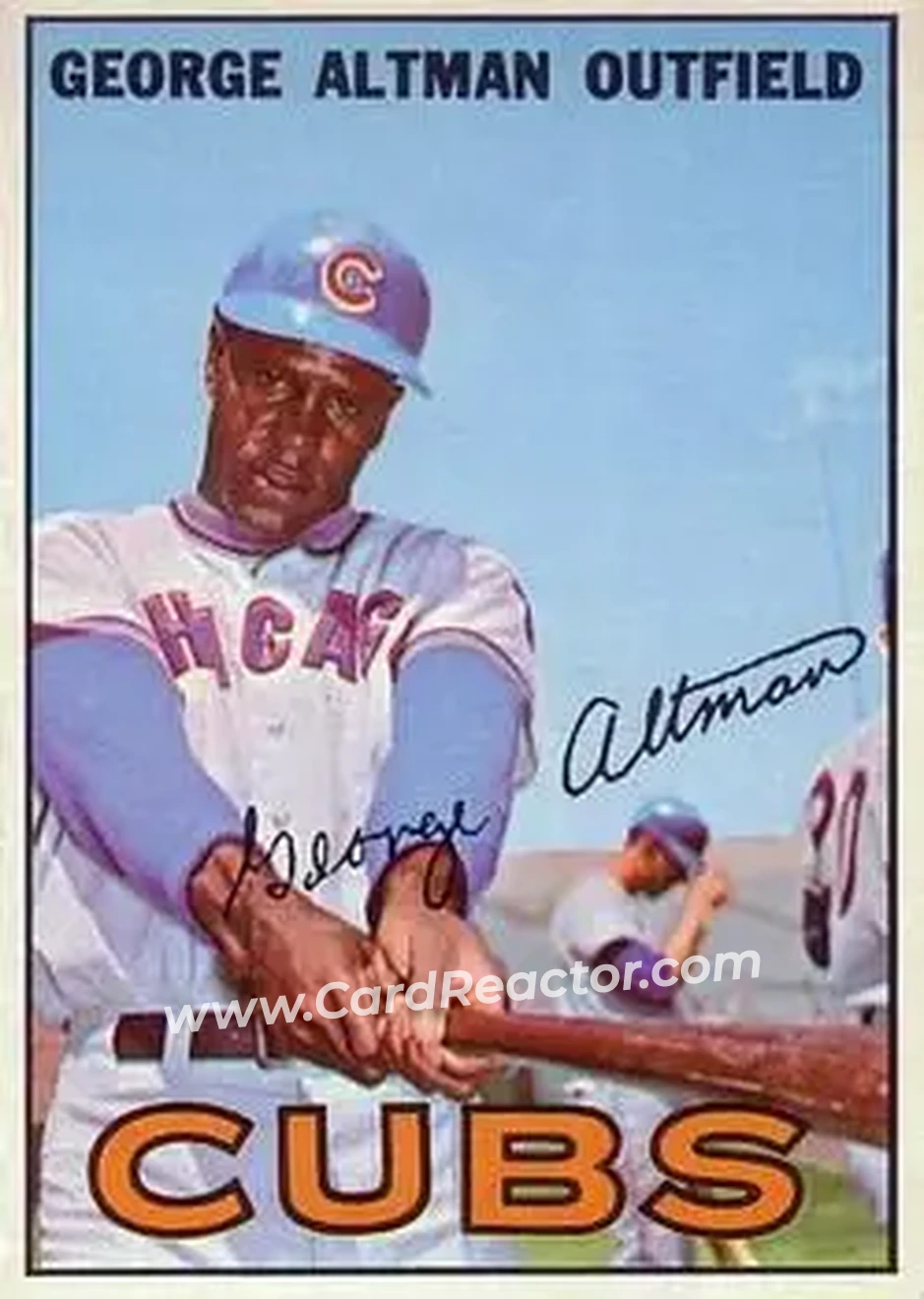 1967 Topps #87 - George Altman - Chicago Cubs - Front 1967 Topps #87 - George Altman - Chicago Cubs - Front