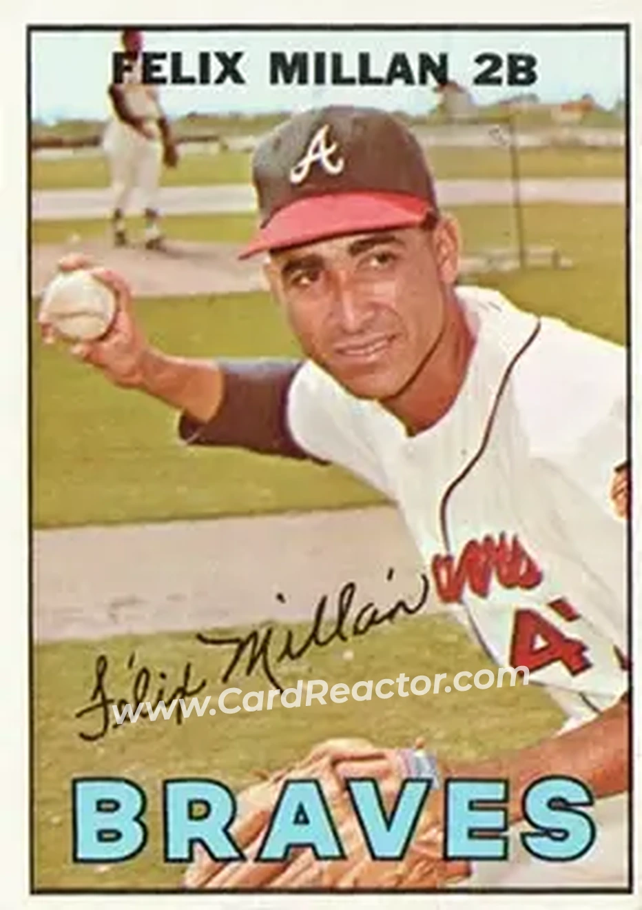 1967 Topps #89 - Felix Millan - Atlanta Braves - Front