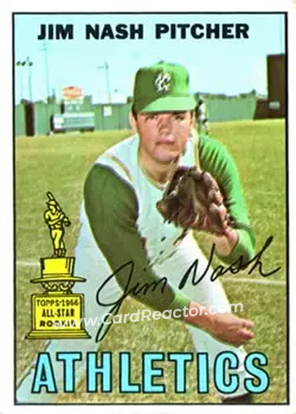 1967 Topps #90 - Jim Nash - Kansas City Athletics - Front