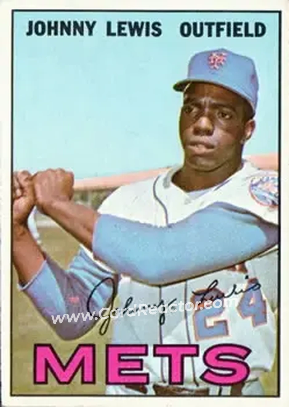 1967 Topps #91 - Johnny Lewis - New York Mets - Front 1967 Topps #91 - Johnny Lewis - New York Mets - Front