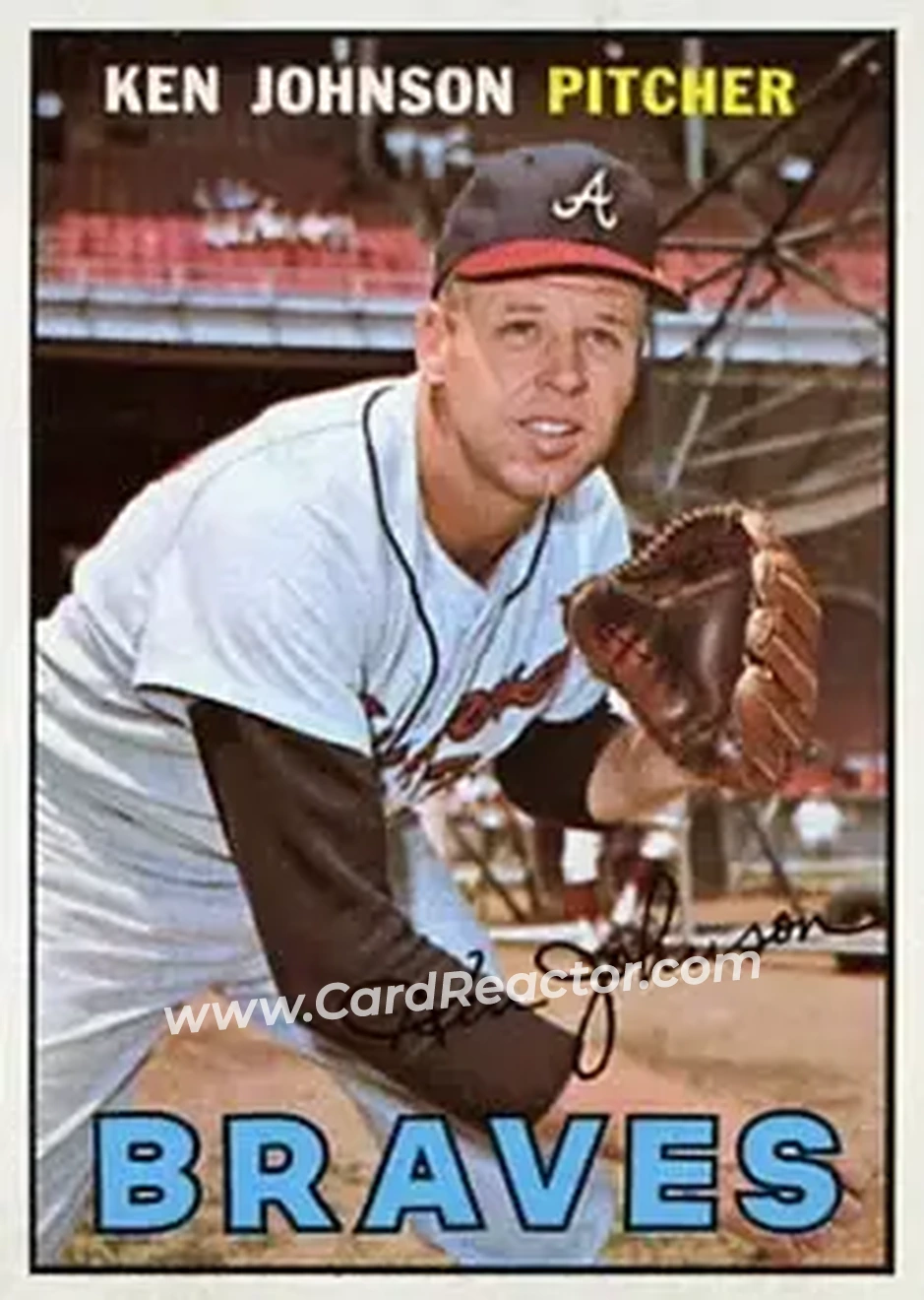 1967 Topps #101 - Ken Johnson - Atlanta Braves - Front