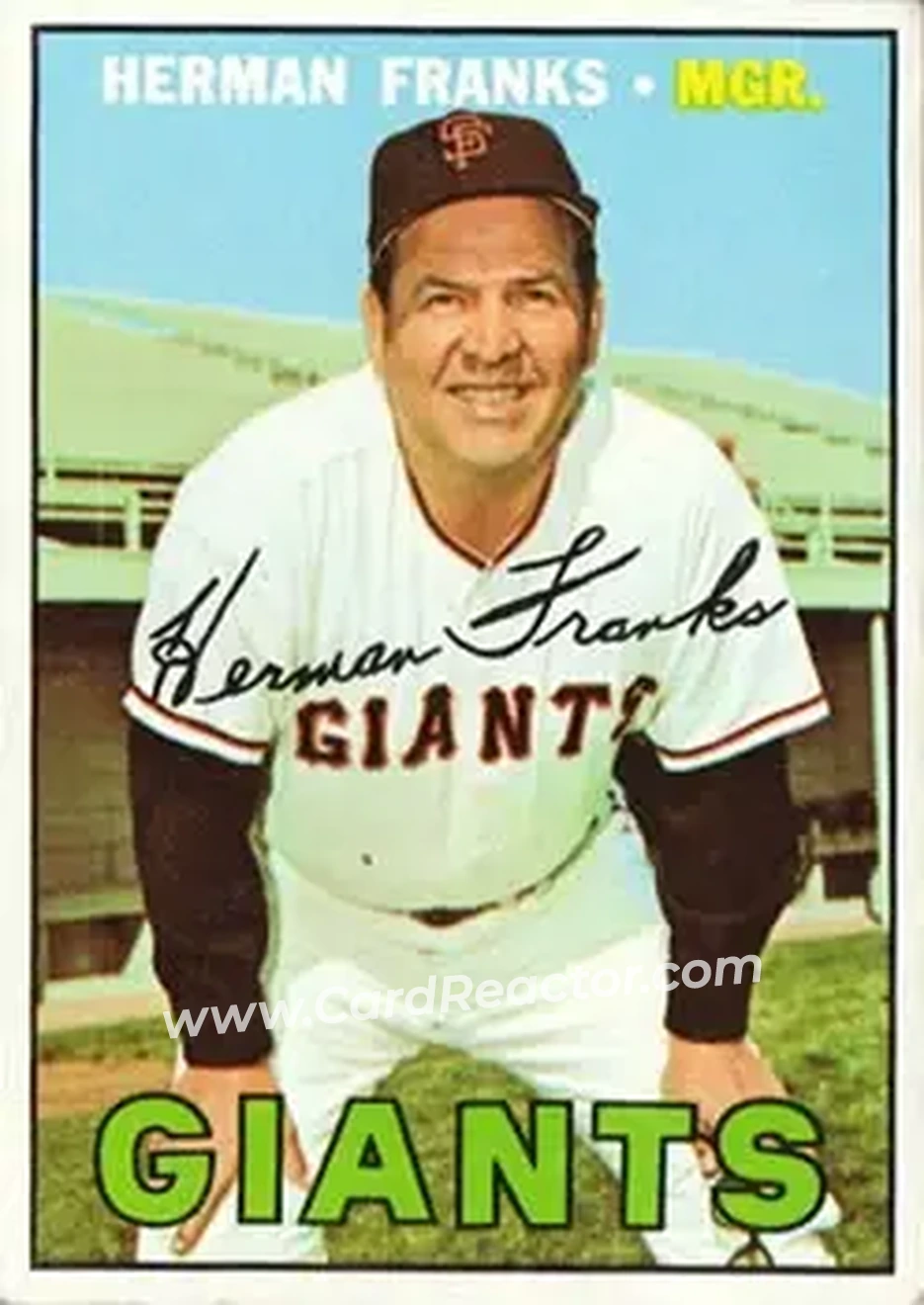 1967 Topps #116 - Herman Franks - San Francisco Giants - Front