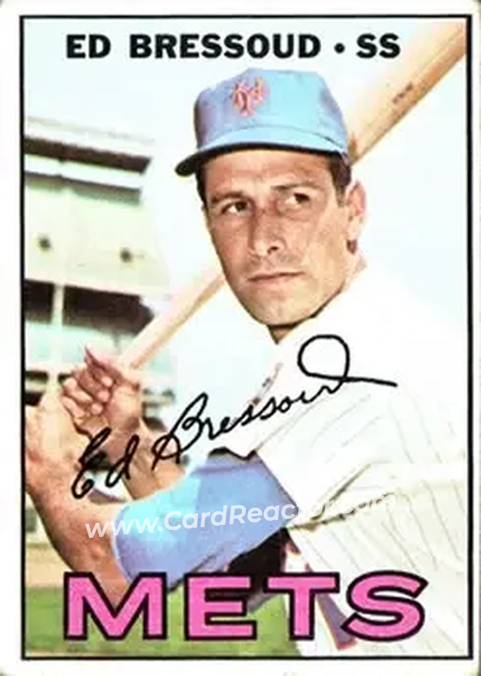 1967 Topps #121 - Eddie Bressoud - New York Mets - Front 1967 Topps #121 - Eddie Bressoud - New York Mets - Front