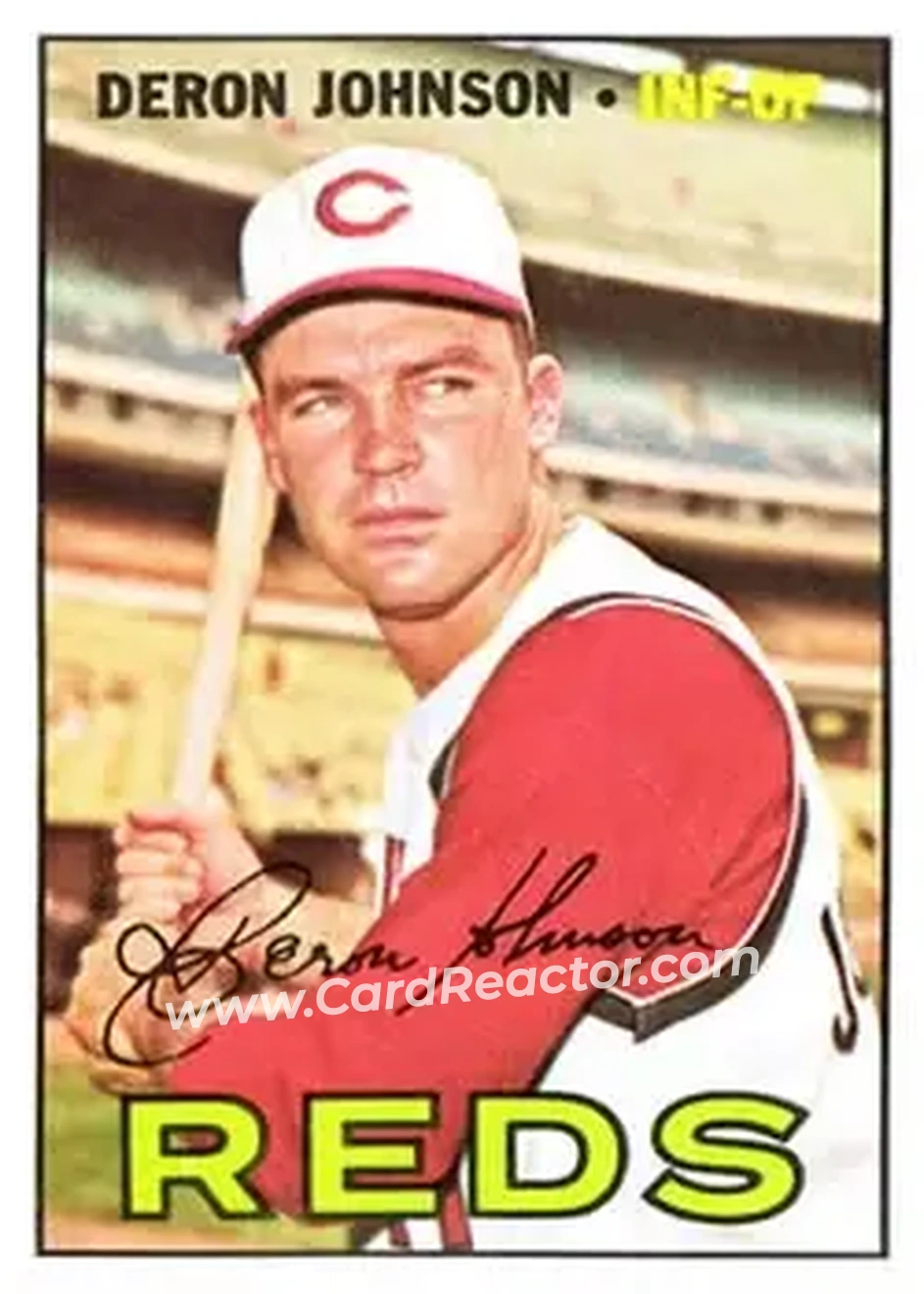1967 Topps #135 - Deron Johnson - Cincinnati Reds - Front