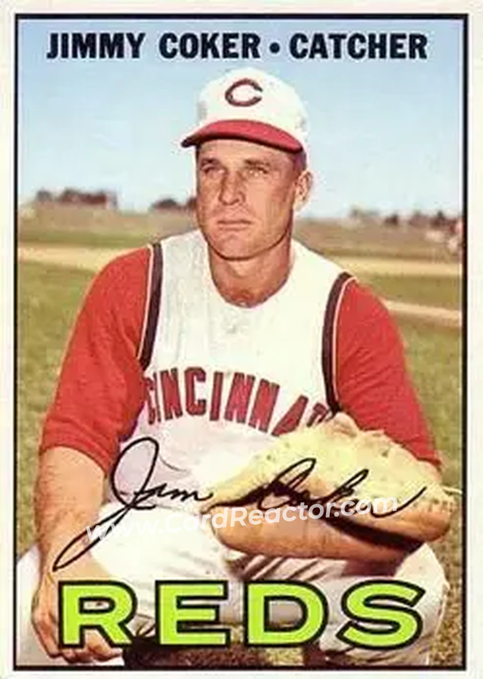 1967 Topps #158 - Jim Coker - Cincinnati Reds - Front 1967 Topps #158 - Jim Coker - Cincinnati Reds - Front