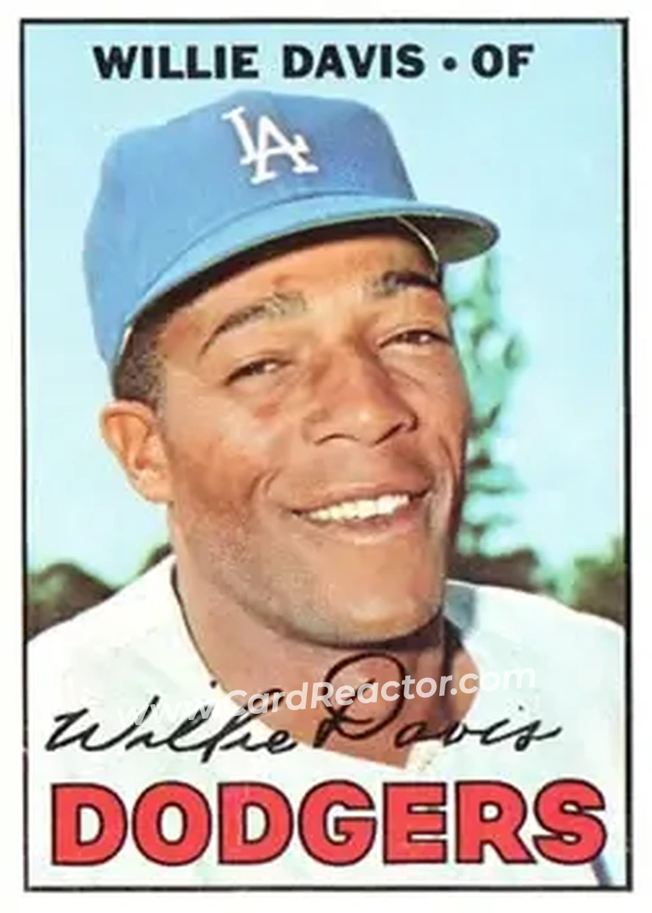 1967 Topps #160 - Willie Davis - Los Angeles Dodgers - Front