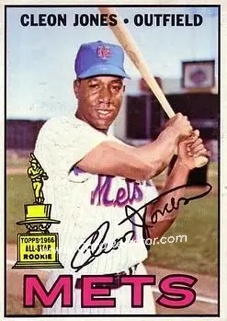 1967 Topps #165 - Cleon Jones - New York Mets - Front 1967 Topps #165 - Cleon Jones - New York Mets - Front