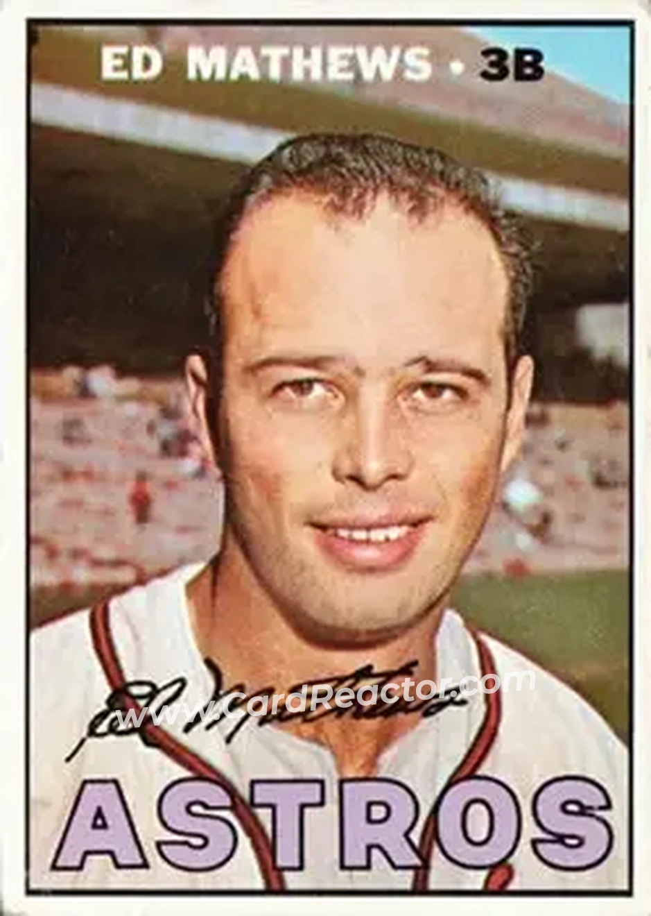 1967 Topps #166 - Ed Mathews - Houston Astros - Front