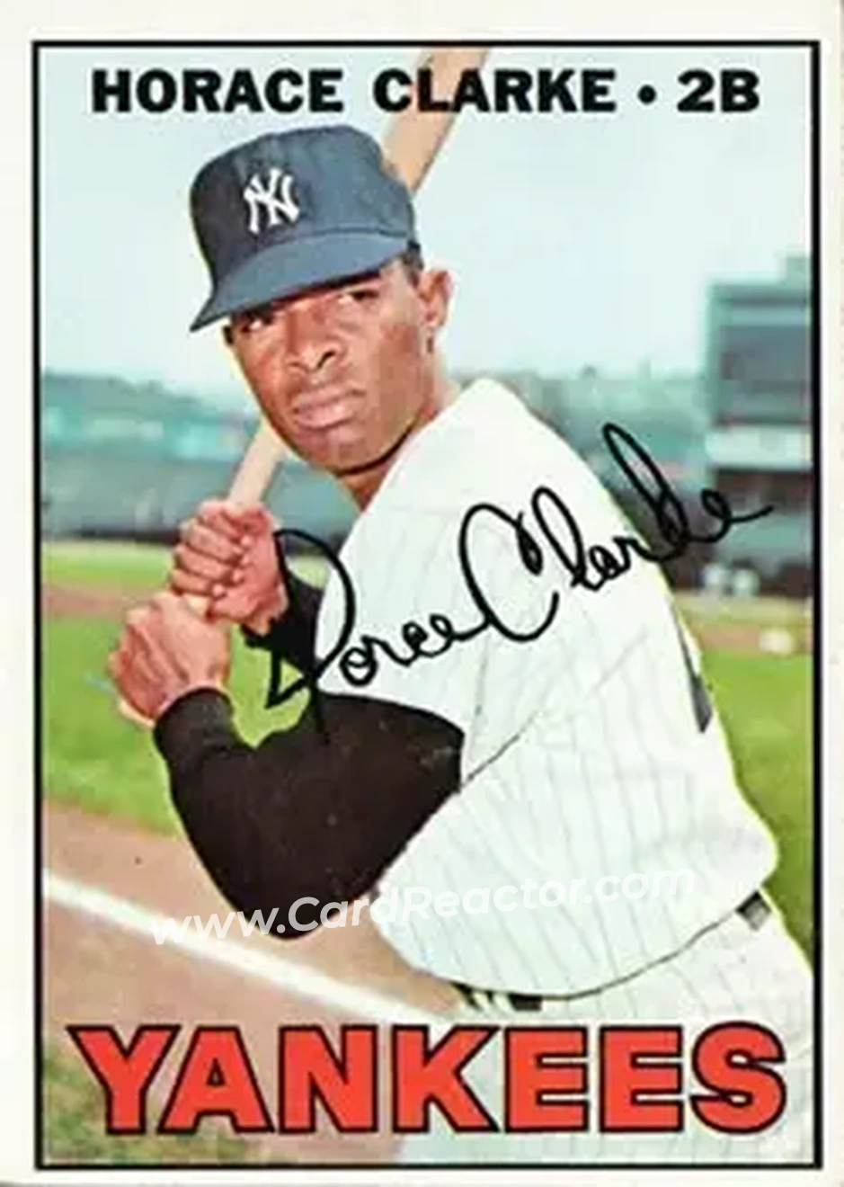 1967 Topps #169 - Horace Clarke - New York Yankees - Front 1967 Topps #169 - Horace Clarke - New York Yankees - Front
