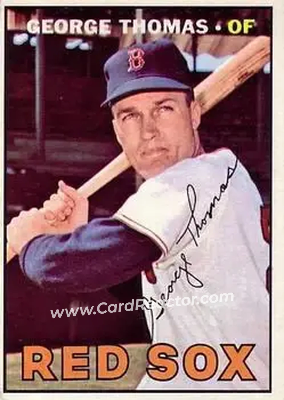 1967 Topps #184 - George Thomas - Boston Red Sox - Front