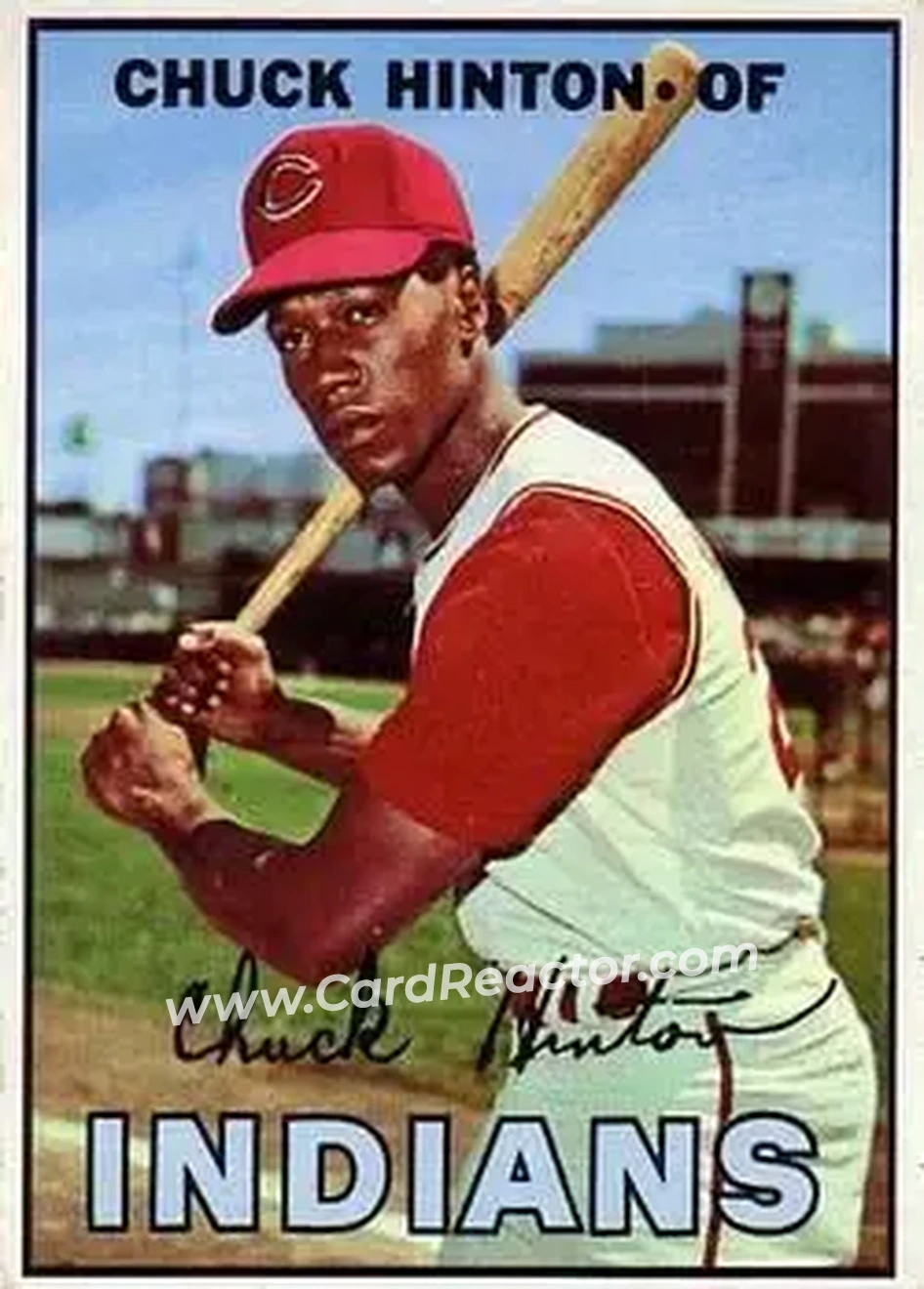 1967 Topps #189 - Chuck Hinton - Cleveland Indians - Front