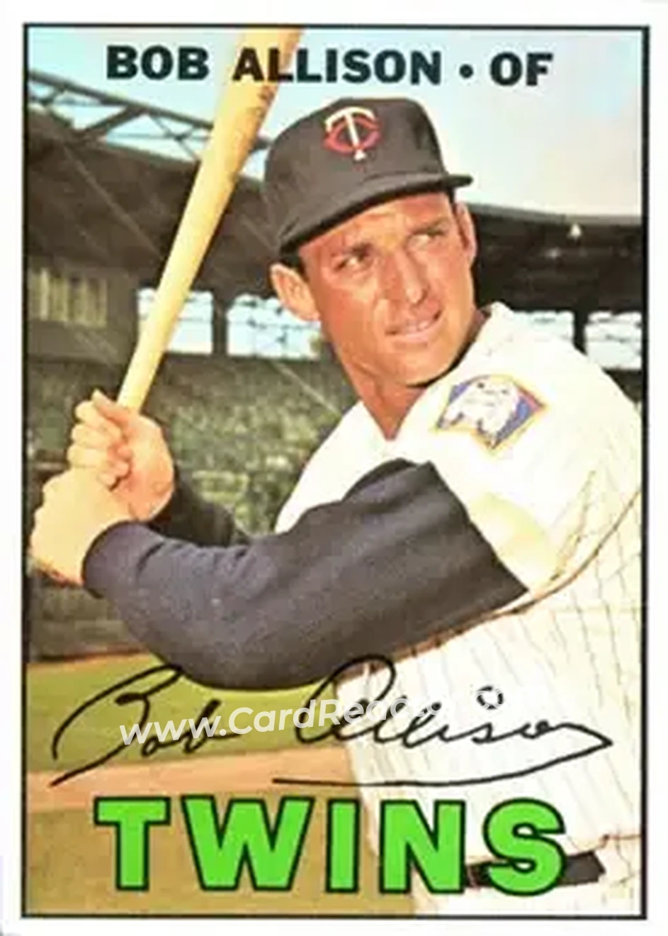 1967 Topps #194 - Bob Allison - Minnesota Twins - Front 1967 Topps #194 - Bob Allison - Minnesota Twins - Front