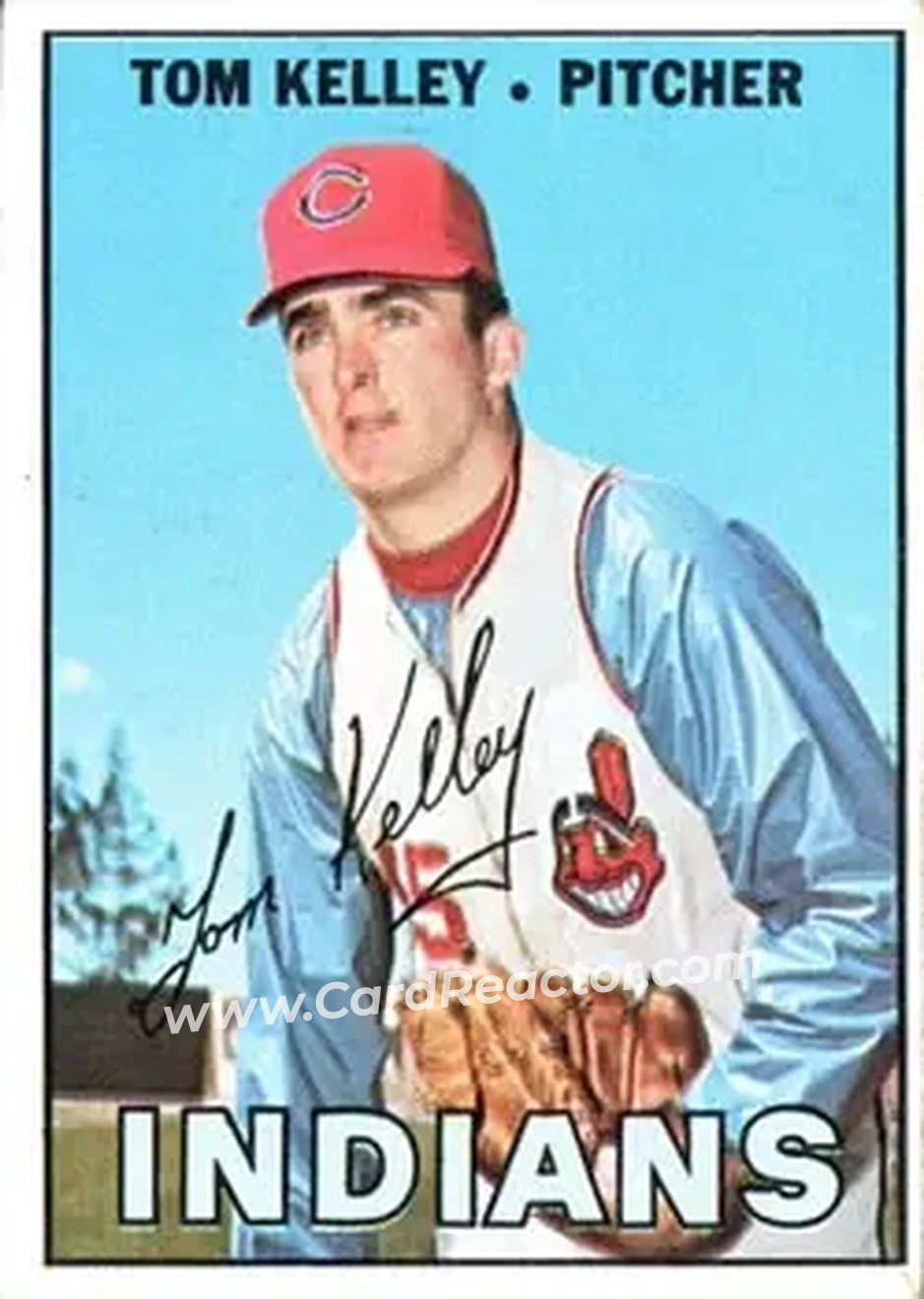 1967 Topps #214 - Tom Kelley - Cleveland Indians - Front 1967 Topps #214 - Tom Kelley - Cleveland Indians - Front