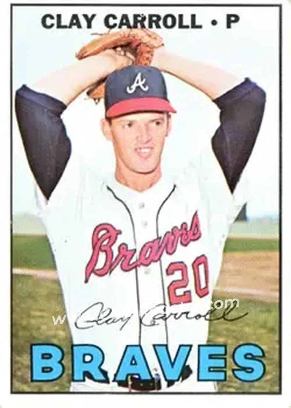 1967 Topps #219 - Clay Carroll - Atlanta Braves - Front
