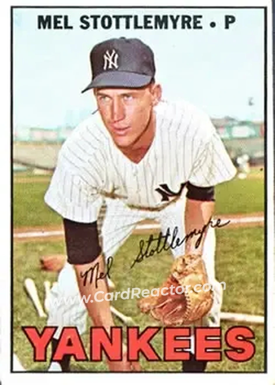 1967 Topps #225 - Mel Stottlemyre - New York Yankees - Front