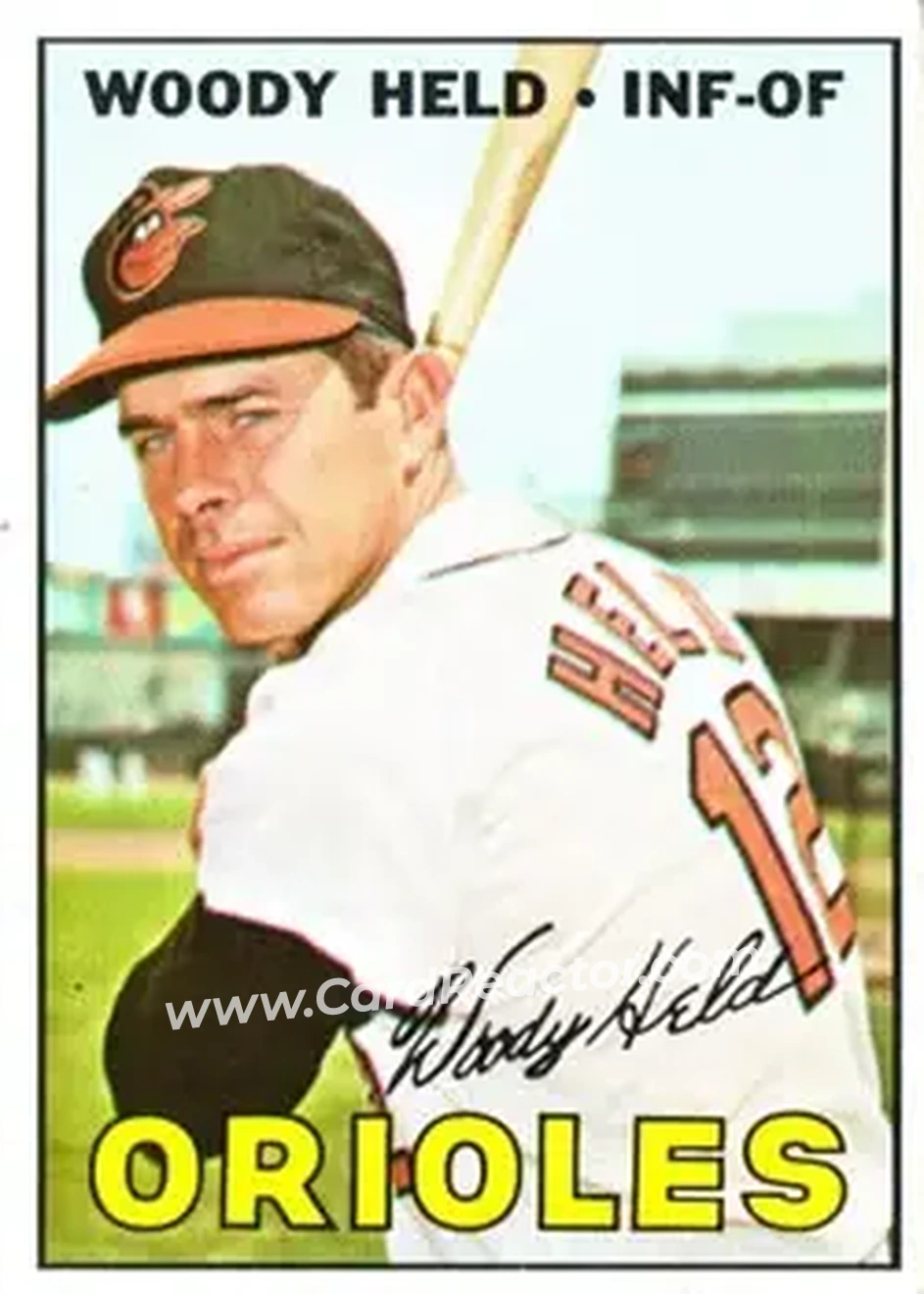 1967 Topps #251 - Woodie Held - Baltimore Orioles - Front