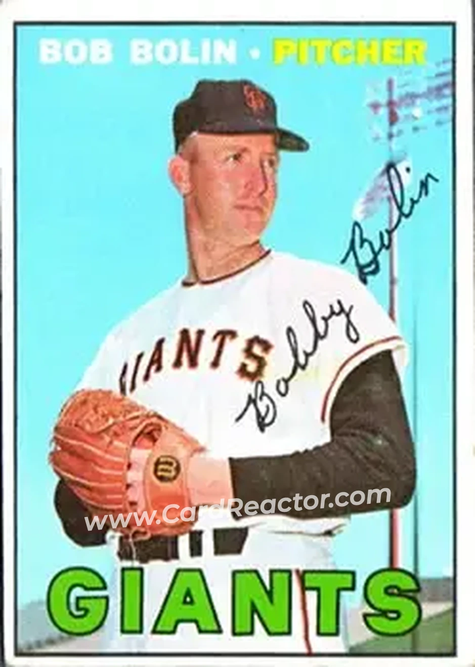 1967 Topps #252 - Bobby Bolin - San Francisco Giants - Front