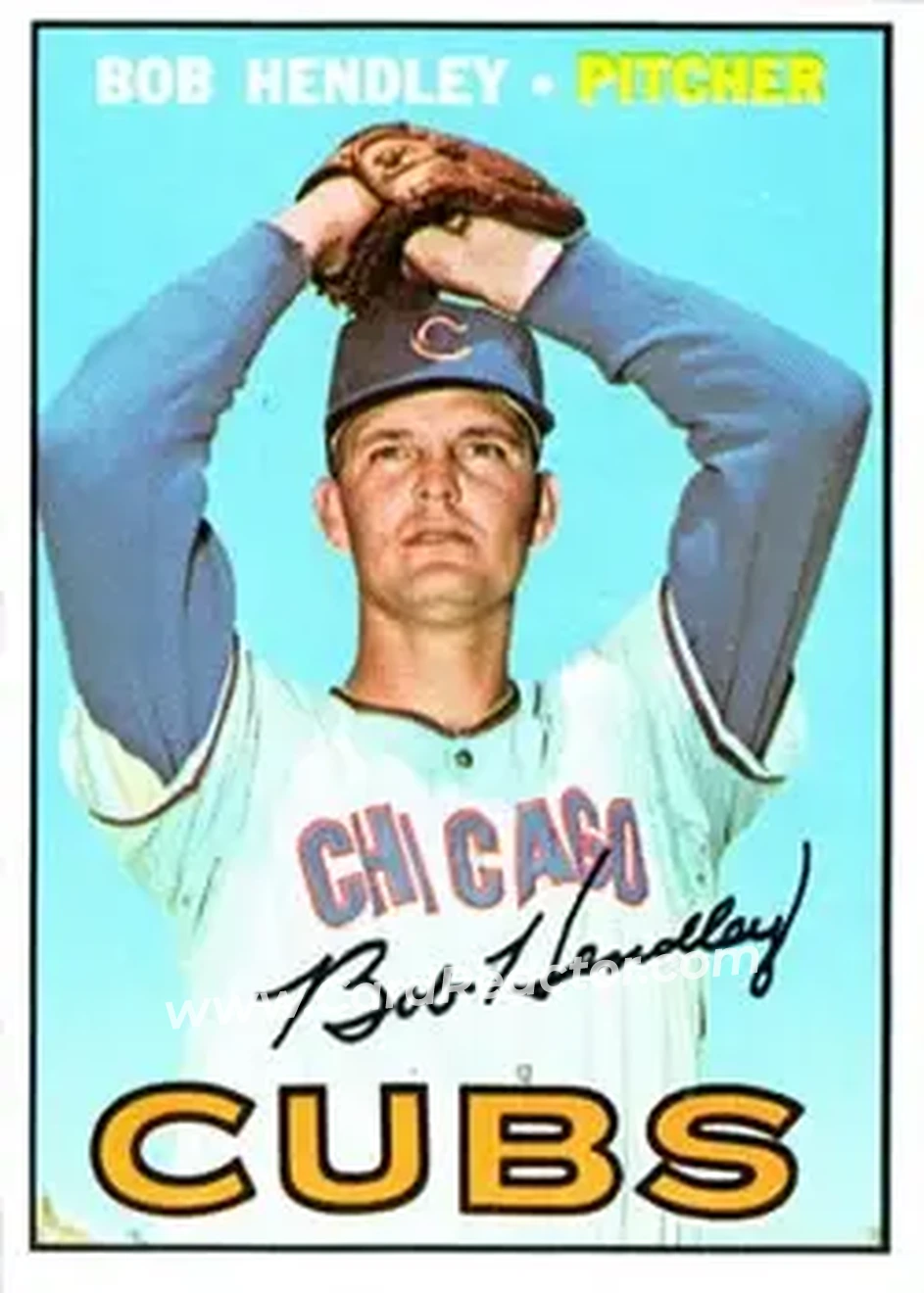 1967 Topps #256 - Bob Hendley - Chicago Cubs - Front