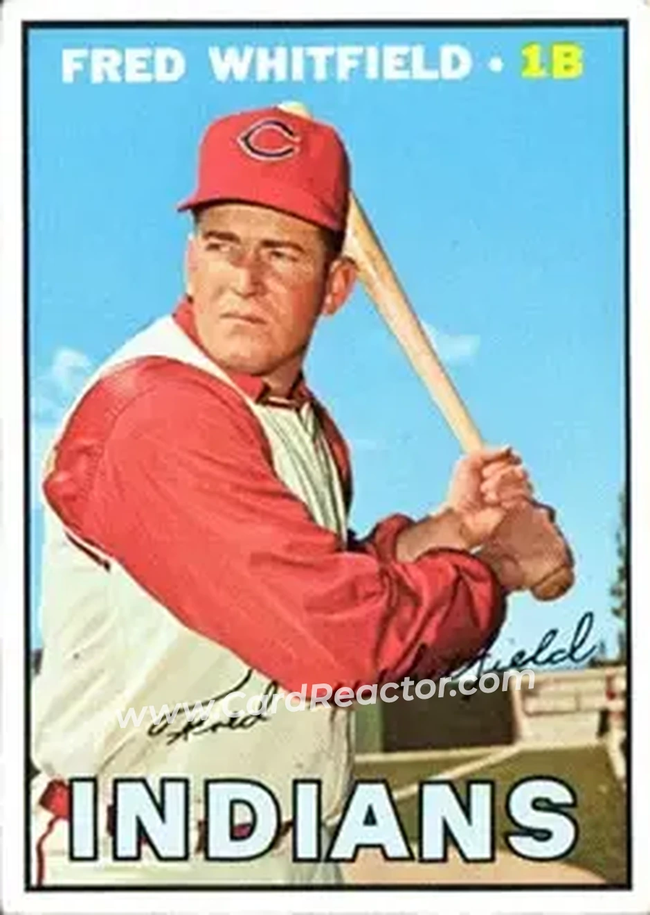 1967 Topps #275 - Fred Whitfield - Cleveland Indians - Front