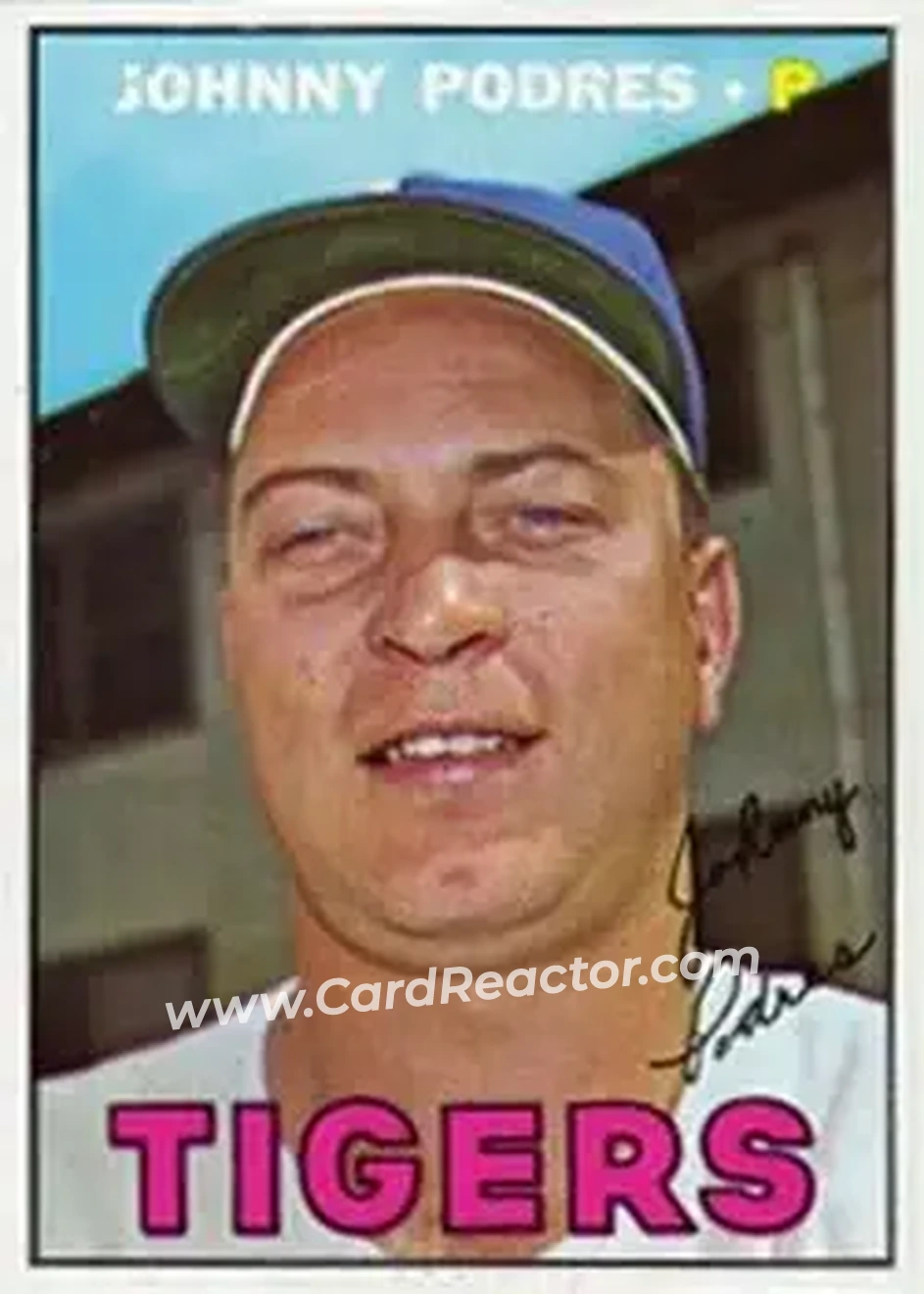 1967 Topps #284 - Johnny Podres - Detroit Tigers - Front