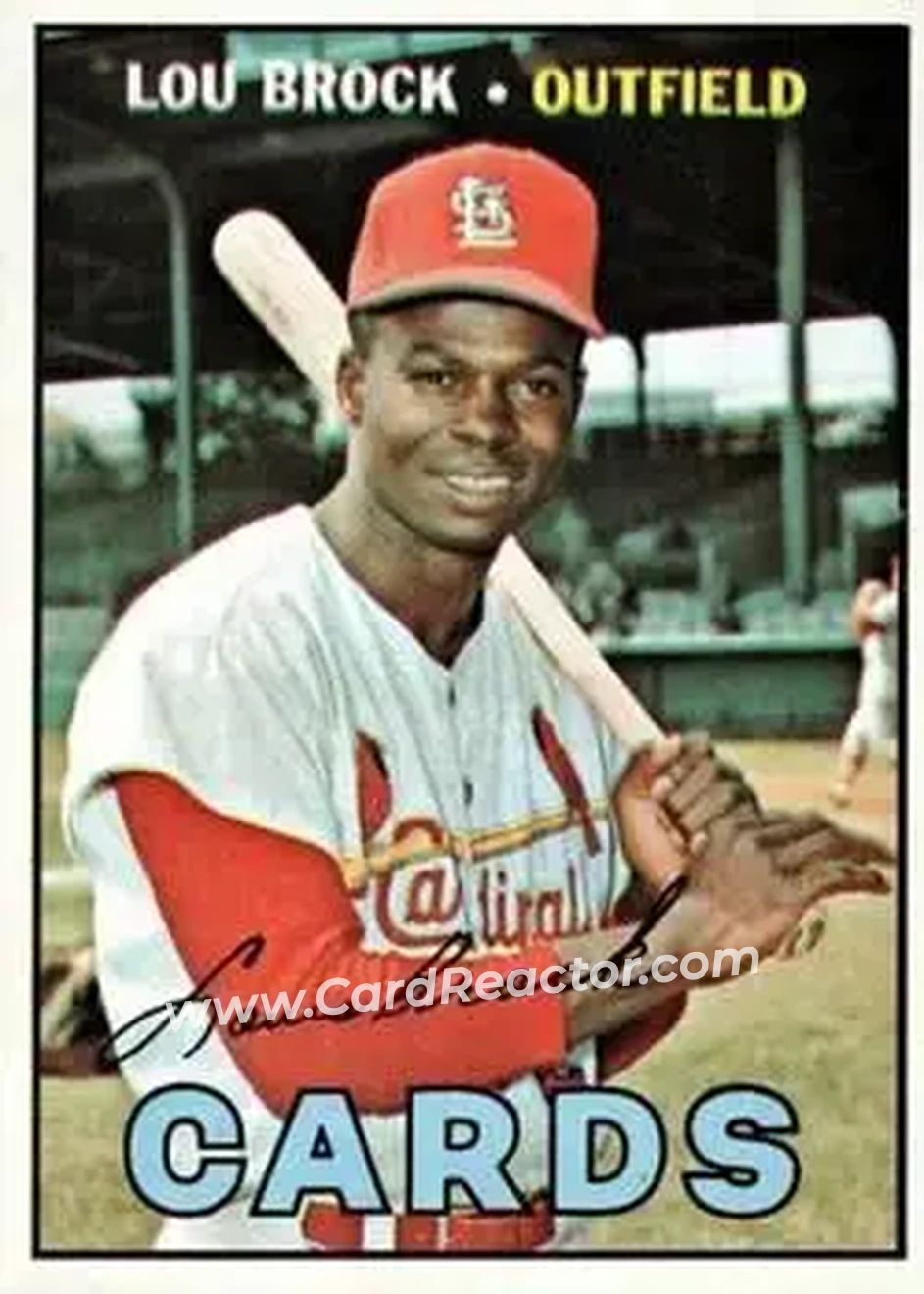 1967 Topps #285 - Lou Brock - St. Louis Cardinals - Front