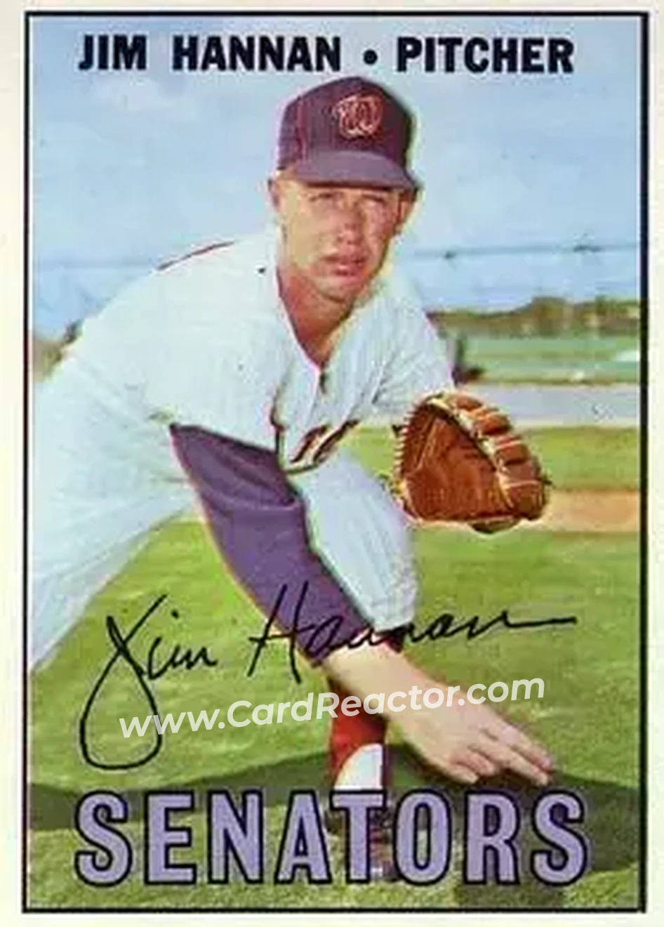1967 Topps #291 - Jim Hannan - Washington Senators - Front