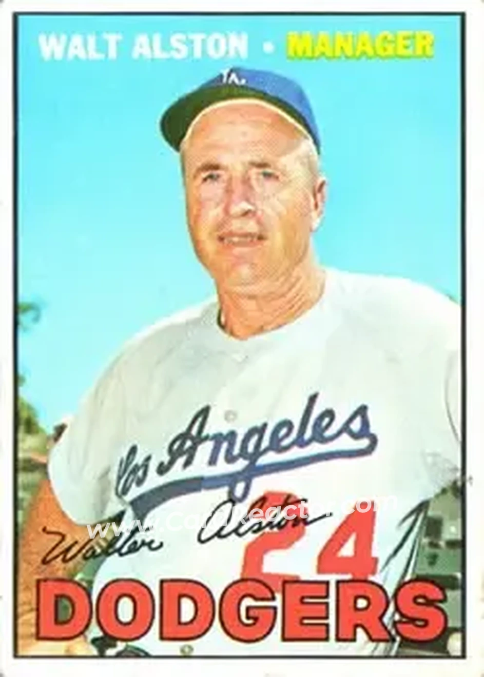 1967 Topps #294 - Walter Alston - Los Angeles Dodgers - Front