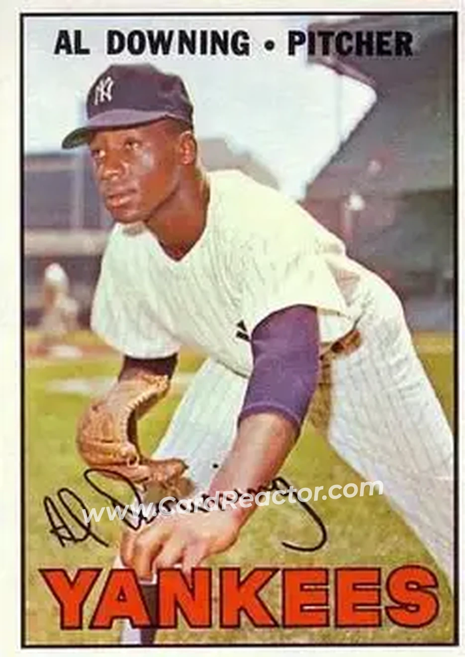 1967 Topps #308 - Al Downing - New York Yankees - Front
