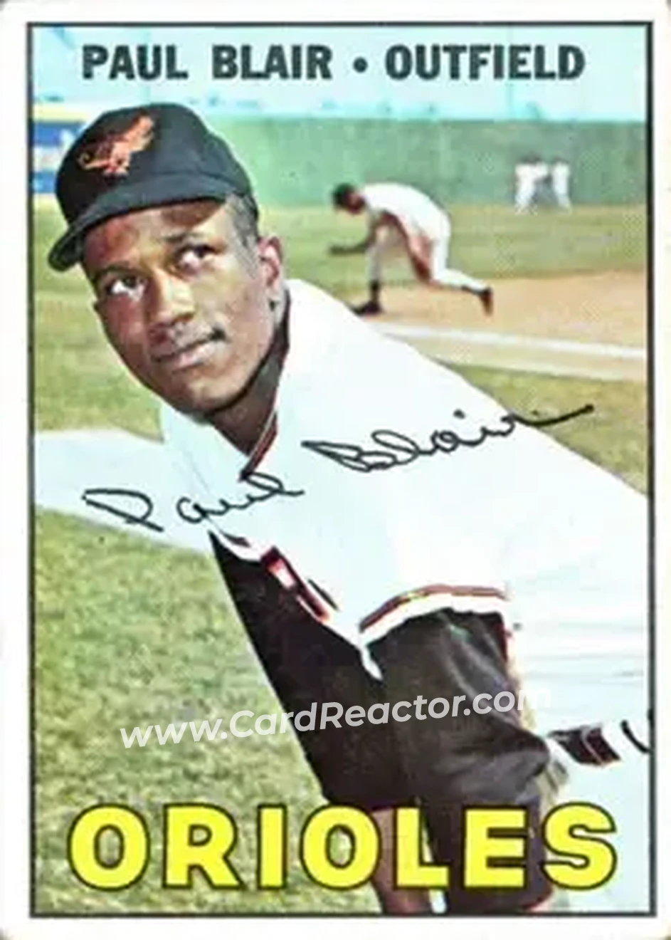 1967 Topps #319 - Paul Blair - Baltimore Orioles - Front 1967 Topps #319 - Paul Blair - Baltimore Orioles - Front