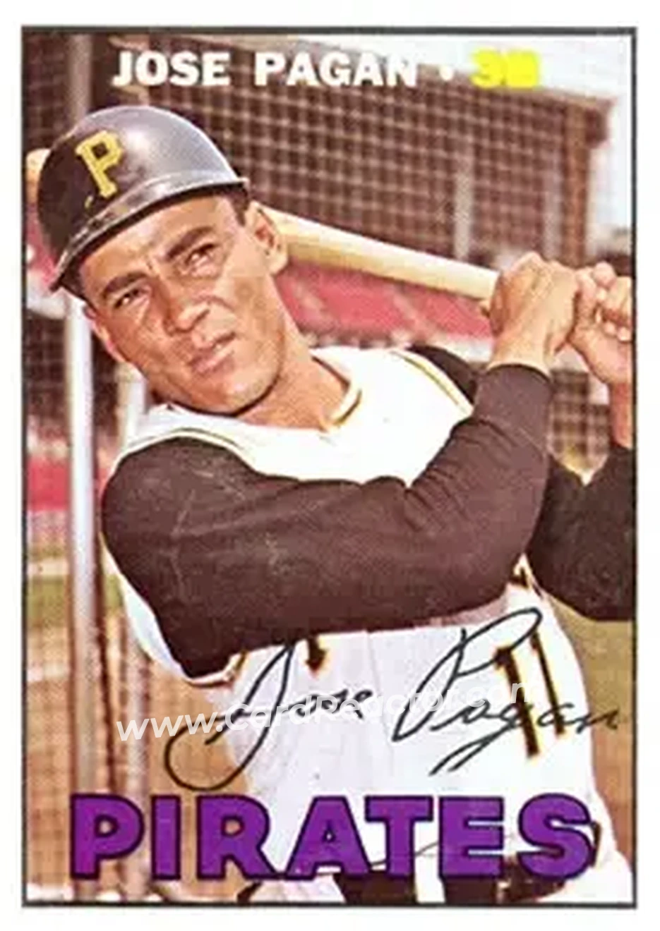 1967 Topps #322 - Jose Pagan - Pittsburgh Pirates - Front 1967 Topps #322 - Jose Pagan - Pittsburgh Pirates - Front