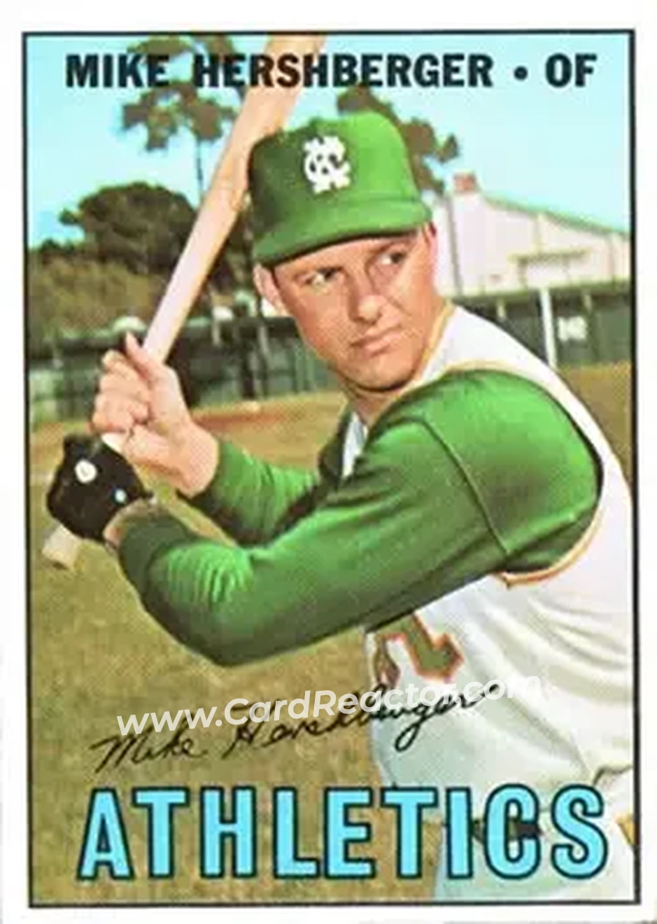 1967 Topps #323 - Mike Hershberger - Kansas City Athletics - Front