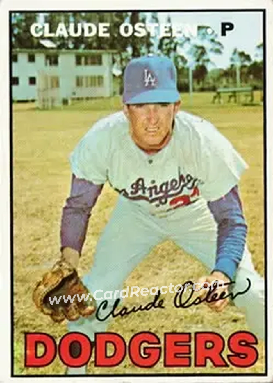 1967 Topps #330 - Claude Osteen - Los Angeles Dodgers - Front 1967 Topps #330 - Claude Osteen - Los Angeles Dodgers - Front