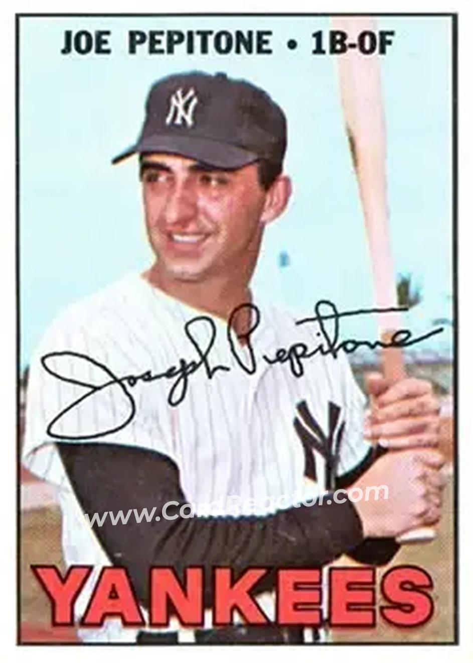 1967 Topps #340 - Joe Pepitone - New York Yankees - Front