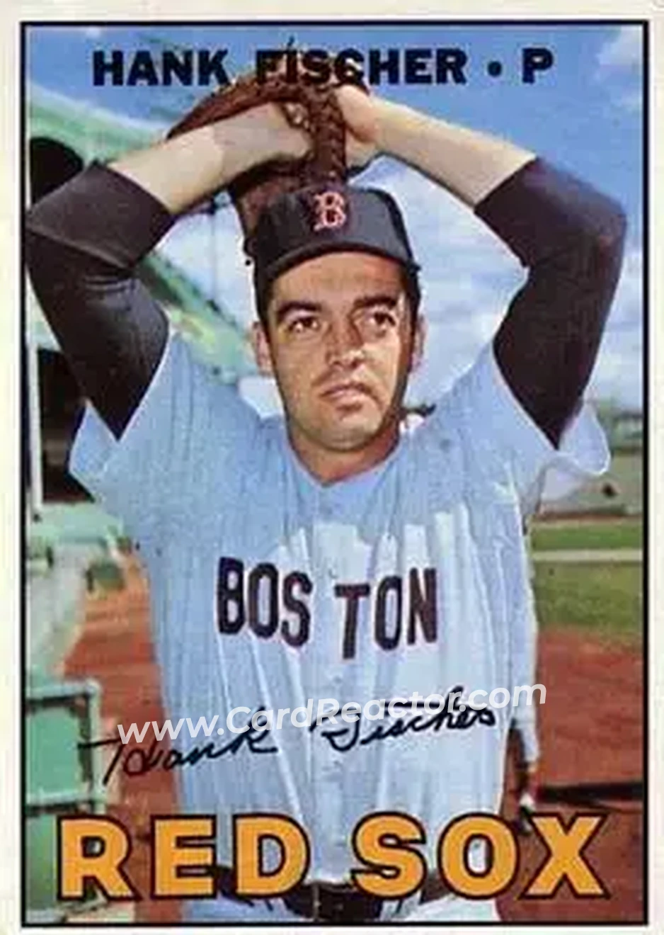 1967 Topps #342 - Hank Fischer - Boston Red Sox - Front
