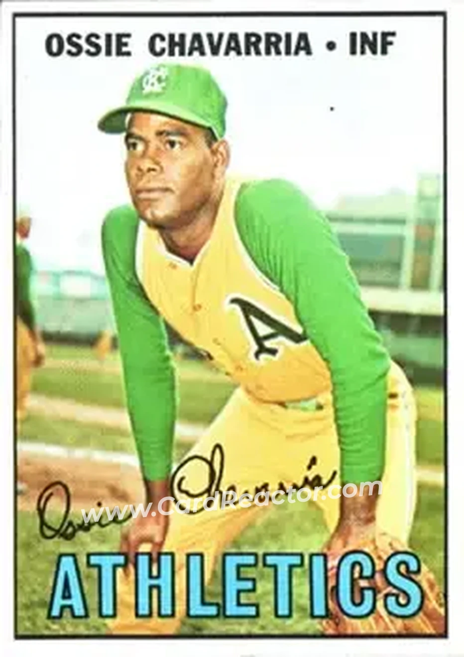 1967 Topps #344 - Ossie Chavarria - Kansas City Athletics - Front