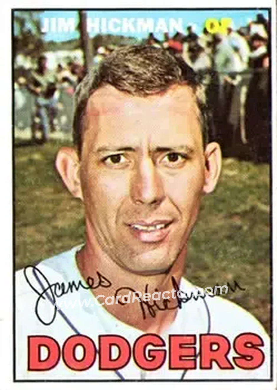 1967 Topps #346 - Jim Hickman - Los Angeles Dodgers - Front