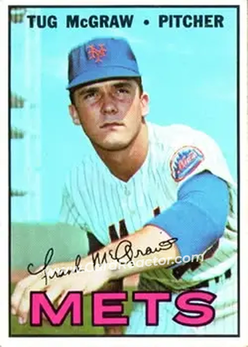 1967 Topps #348 - Tug McGraw - New York Mets - Front 1967 Topps #348 - Tug McGraw - New York Mets - Front