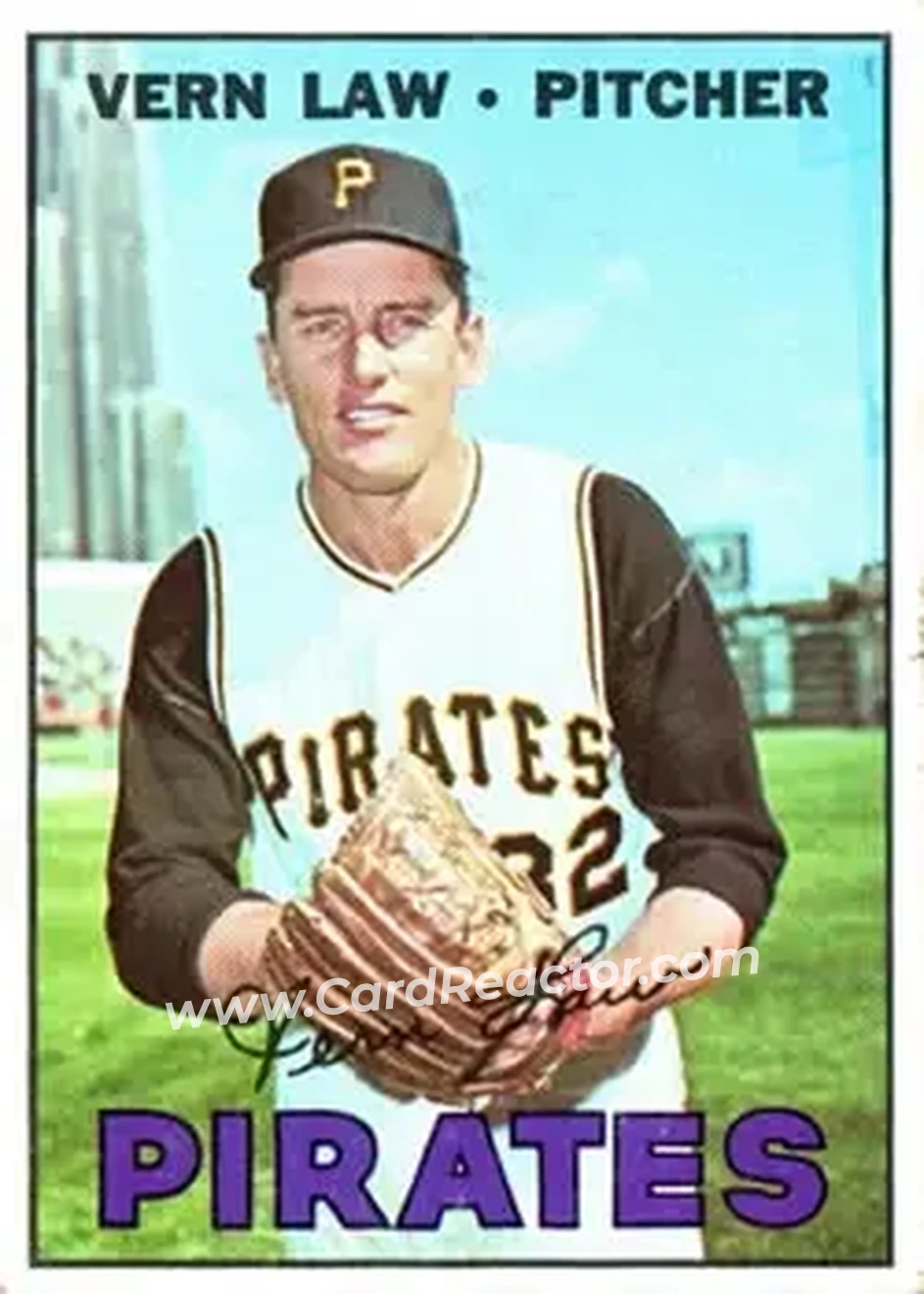 1967 Topps #351 - Vern Law - Pittsburgh Pirates - Front 1967 Topps #351 - Vern Law - Pittsburgh Pirates - Front