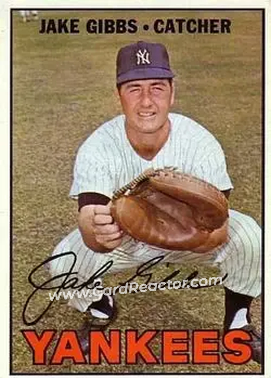 1967 Topps #375 - Jake Gibbs - New York Yankees - Front 1967 Topps #375 - Jake Gibbs - New York Yankees - Front