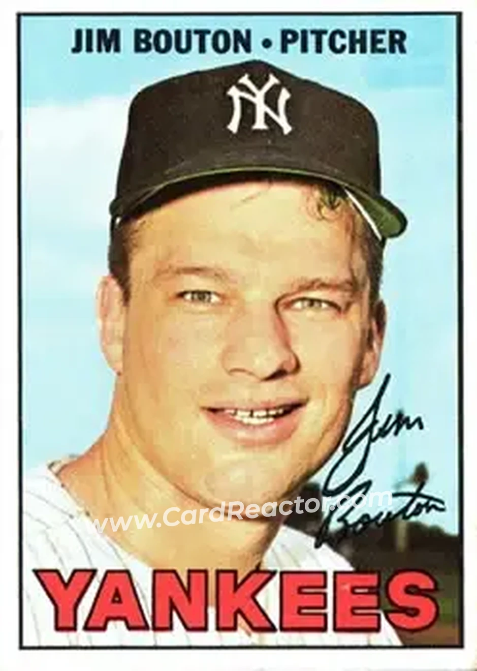 1967 Topps #393 - Jim Bouton - New York Yankees - Front