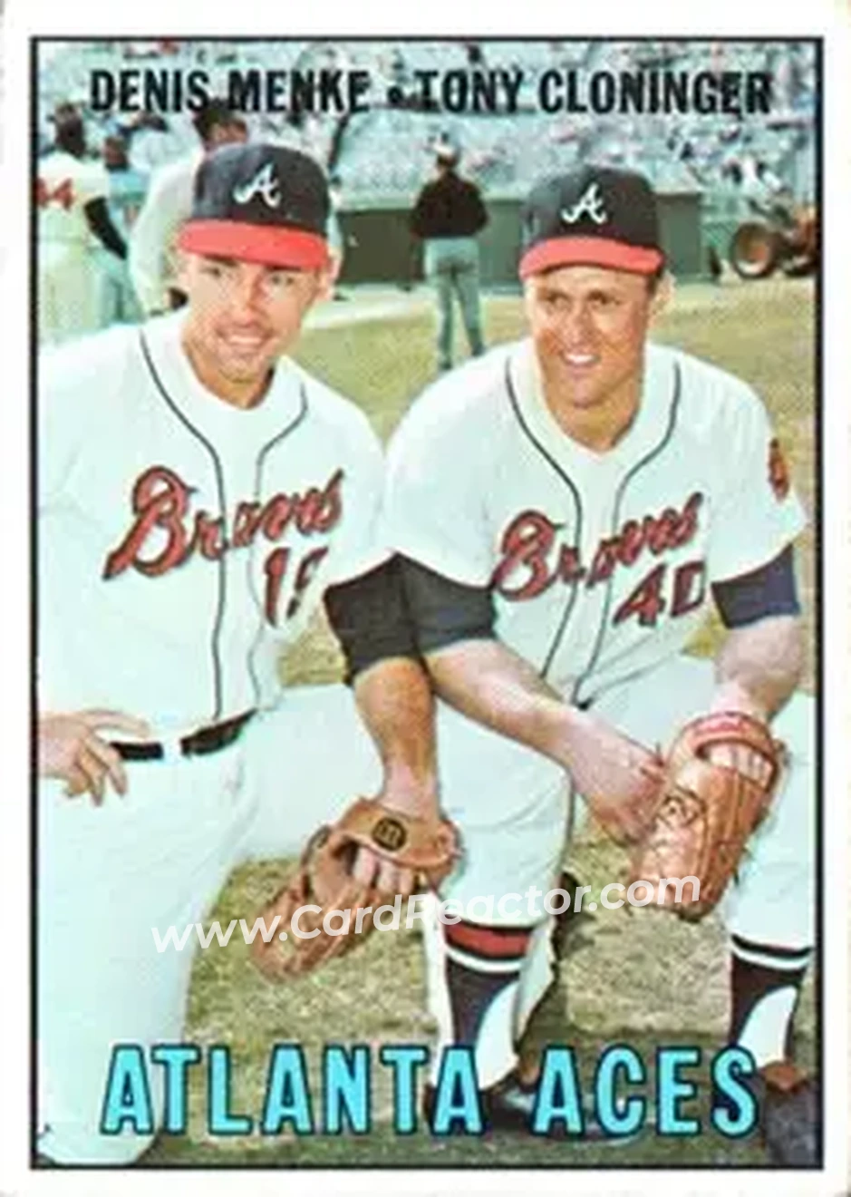 1967 Topps #396 - Card #396 - Atlanta Braves - Front 1967 Topps #396 - Card #396 - Atlanta Braves - Front